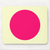 Cirkel - Neon Red en Bleek Geel Muismat (Voorkant)