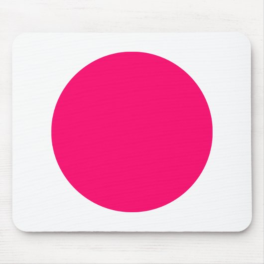 Cirkel - Neon Red en White Muismat (Voorkant)