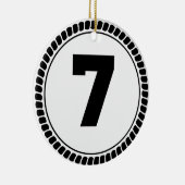 Cirkel nummer zeven keramisch ornament (Rechts)