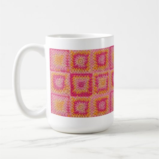Cirkel op een Square Granny Square Mok (Links)