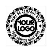 Cirkel op maat bedrijfslogo rubberstempel (Afrduk)