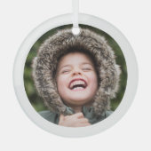 Cirkel Photo Keepomwille Glas Ornament (Voorkant)