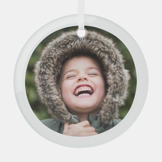 Cirkel Photo Keepomwille Glas Ornament (Voorkant)