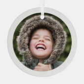 Cirkel Photo Keepomwille Glas Ornament (Achterkant)