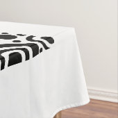 Cirkel poolpunten zwart + uw achtergrondkleur tafelkleed (Voorbeeld)