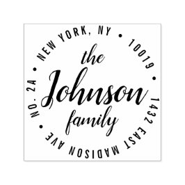 Cirkel retouradres Zelf Inking Stamp Trendy Zelfinktende Stempel