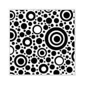 Cirkel / ringen - Stippen zwart + uw rug. en ideeë Rubberstempel (Afrduk)