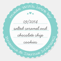 Cirkel rond cadeaulabel sticker Blauwgroen