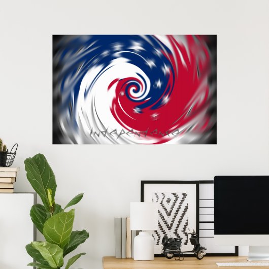 Cirkel rond Poster van onafhankelijkheid draaien (Thuiskantoor)