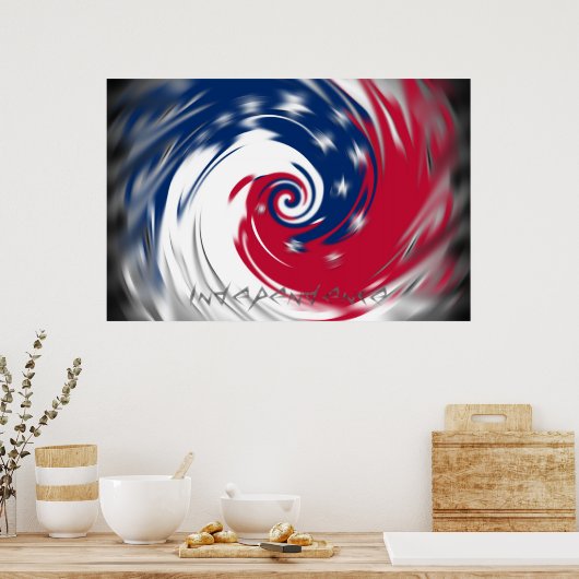 Cirkel rond Poster van onafhankelijkheid draaien (Keuken)