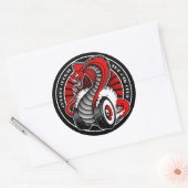 Cirkel Rood 3" Ronde Sticker (Envelop)