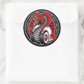 Cirkel Rood 3" Ronde Sticker (Tas)