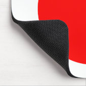 Cirkel - Rood en wit Muismat (Hoek)