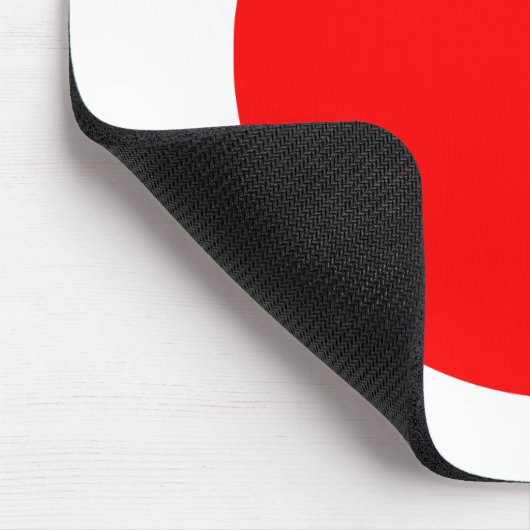 Cirkel - Rood en wit Muismat (Hoek)