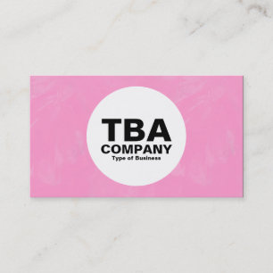 Cirkel - Roze penseelstructuur Visitekaartje