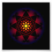 Cirkel Rune Grid Patroon Foto Afdruk (Voorkant)