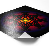 Cirkel Rune Grid Patroon Foto Afdruk (Hoek)