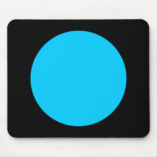 Cirkel - Sky Blue en Black Muismat (Voorkant)