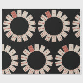 Cirkel speelkaarten cadeaupapier (Vlak)