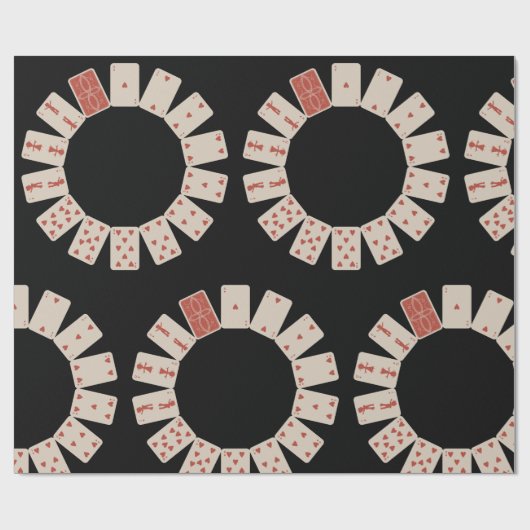 Cirkel speelkaarten cadeaupapier (Vlak)