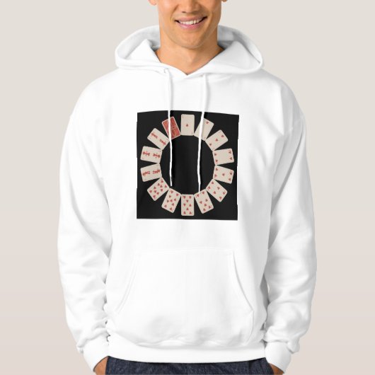 Cirkel speelkaarten hoodie (Voorkant)