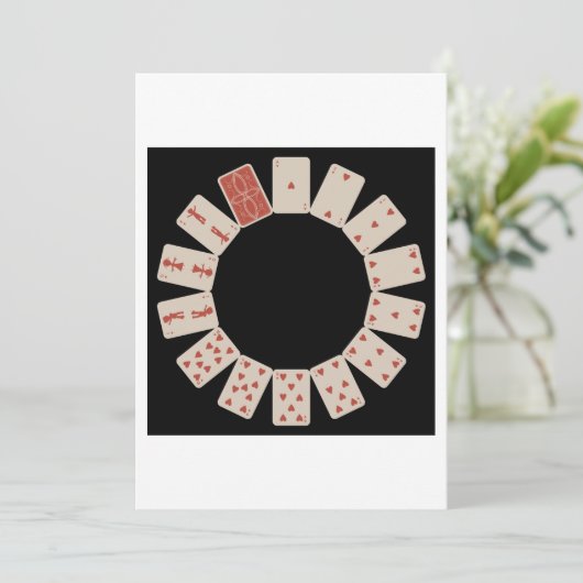 Cirkel speelkaarten kaart (Staand voorkant)
