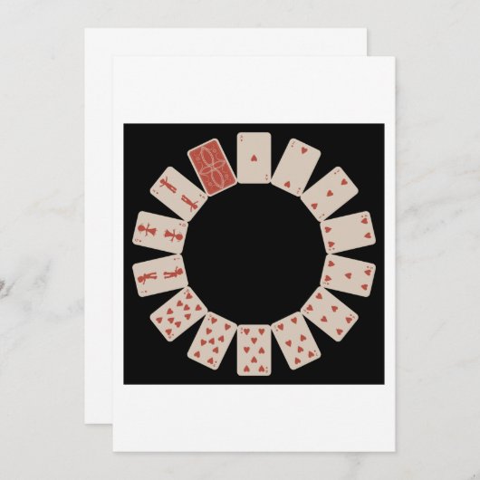 Cirkel speelkaarten kaart (Voorkant / Achterkant)