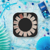 Cirkel speelkaarten papieren bordje (Feest)