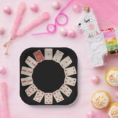 Cirkel speelkaarten papieren bordje (Feest)