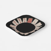 Cirkel speelkaarten papieren bordje (Gebogen)