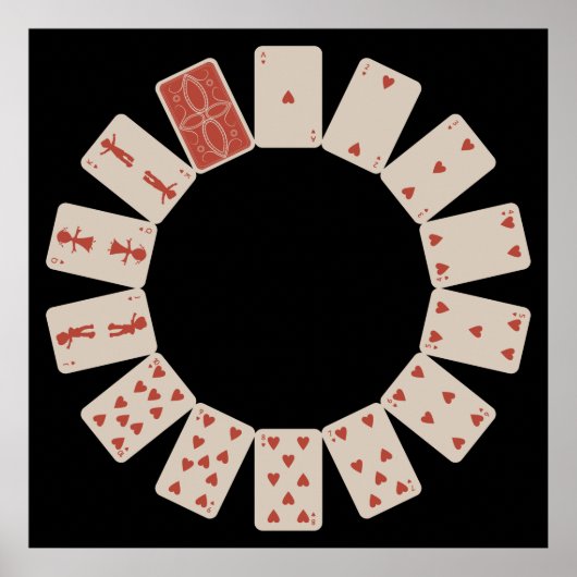 Cirkel speelkaarten poster (Voorkant)