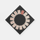 Cirkel speelkaarten servet (Hoek)