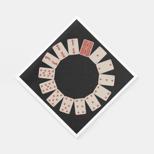 Cirkel speelkaarten servet (Hoek)