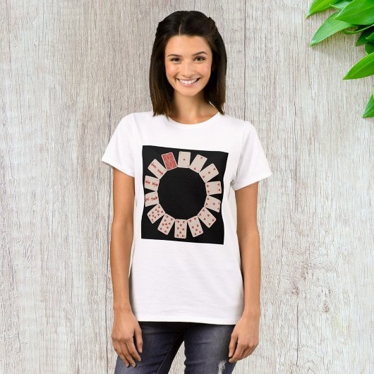 Cirkel speelkaarten t-shirt