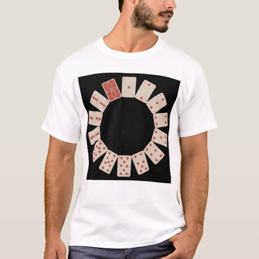 Cirkel speelkaarten t-shirt (Voorkant)