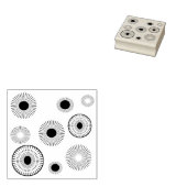 Cirkel starburst patroon rubberstempel (Gestempeld)