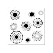 Cirkel starburst patroon rubberstempel (Afrduk)