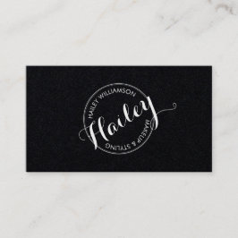  cirkel stempel Logo make-up artiest zwart Visitekaartje