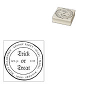 Cirkel Trick or Treat Halloween Vintage Rubberstempel (Gestempeld)