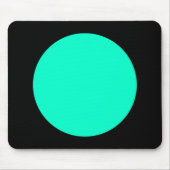 Cirkel - Turquoise en Black Muismat (Voorkant)