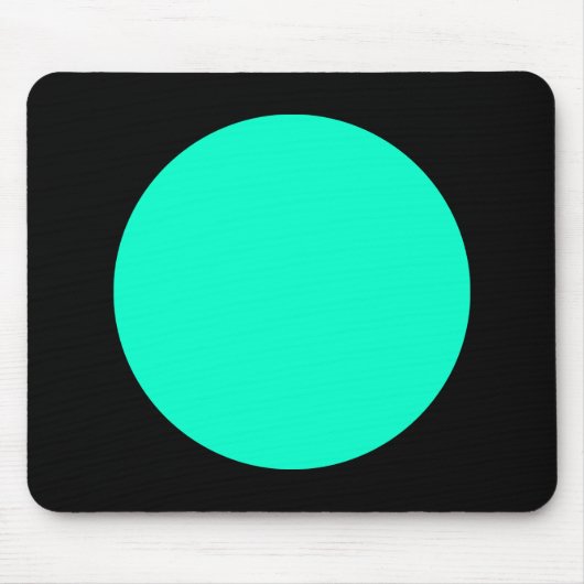 Cirkel - Turquoise en Black Muismat (Voorkant)