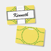 Cirkel van Bladeren door Kenneth Yoncich Badge (Voor- en achterkant)