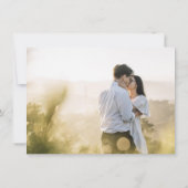 Cirkel van bladeren salie groene foto bruiloft save the date (Achterkant)