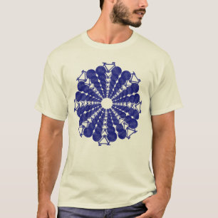 cirkel van blauwe fietsen . fietsen geïnspireerd t-shirt
