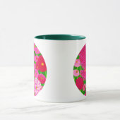 Cirkel van bloemen, Fuchsia Pink Chrysanthemums Mok (Midden)