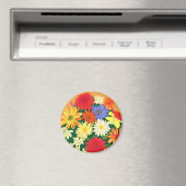 Cirkel van bloemen, gekleurde dagen en zweefvliegt magneet (Insitu (Vaatwasser))