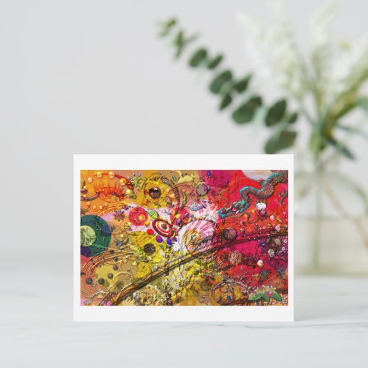 cirkel van cirkels trekogen briefkaart (Staand voorkant)