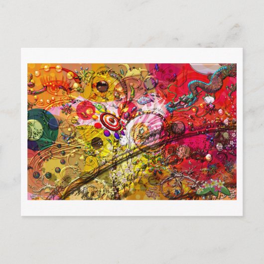 cirkel van cirkels trekogen briefkaart (Voorkant)