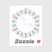 Cirkel van de Figuur van de Steek Cirkel van Witch Sticker (Vel)