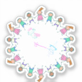 Cirkel van de Figuur van de Steek Cirkel van Witch Sticker (Voorkant)